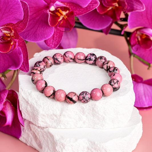 The Love Frequency – Rhodonite Bracelet of Forgiveness
