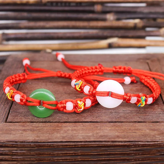 Real Jade Donut Bracelet Bangle Natural Jewelry Carved Amulet Accessories Charm Gemstone Designer Vintage Lucky Gifts for Women