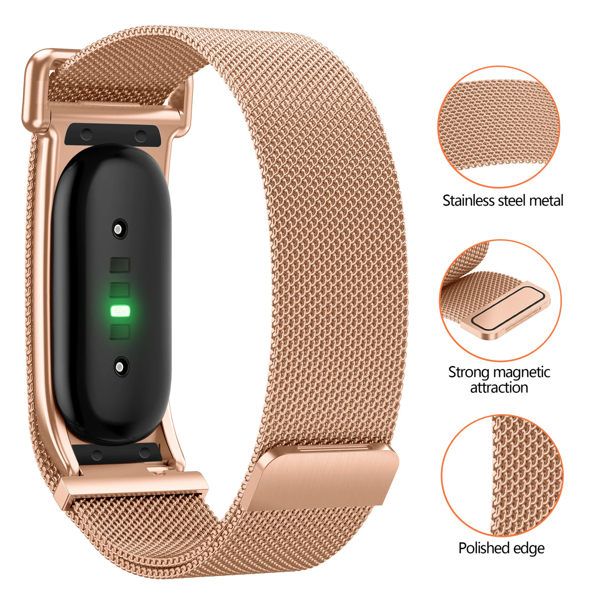 Stylish Milanese Strap For Google Fitbit Air Band Multi Color Optional Adjustable Breathable Watch Strap For Google Fitbit Air