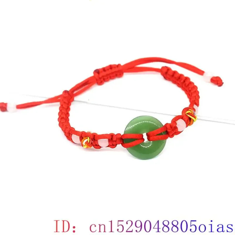 Real Jade Donut Bracelet Bangle Natural Jewelry Carved Amulet Accessories Charm Gemstone Designer Vintage Lucky Gifts for Women